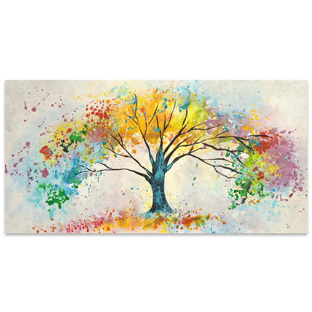 Cuadro Árbol de la Vida Pintado a Mano con Relieve Artesanal