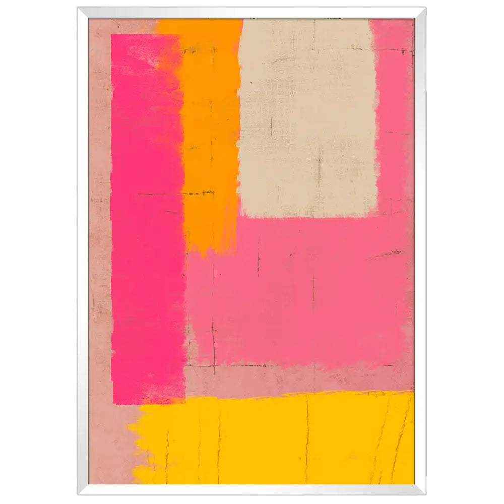 Cuadro en marco blanco de madera