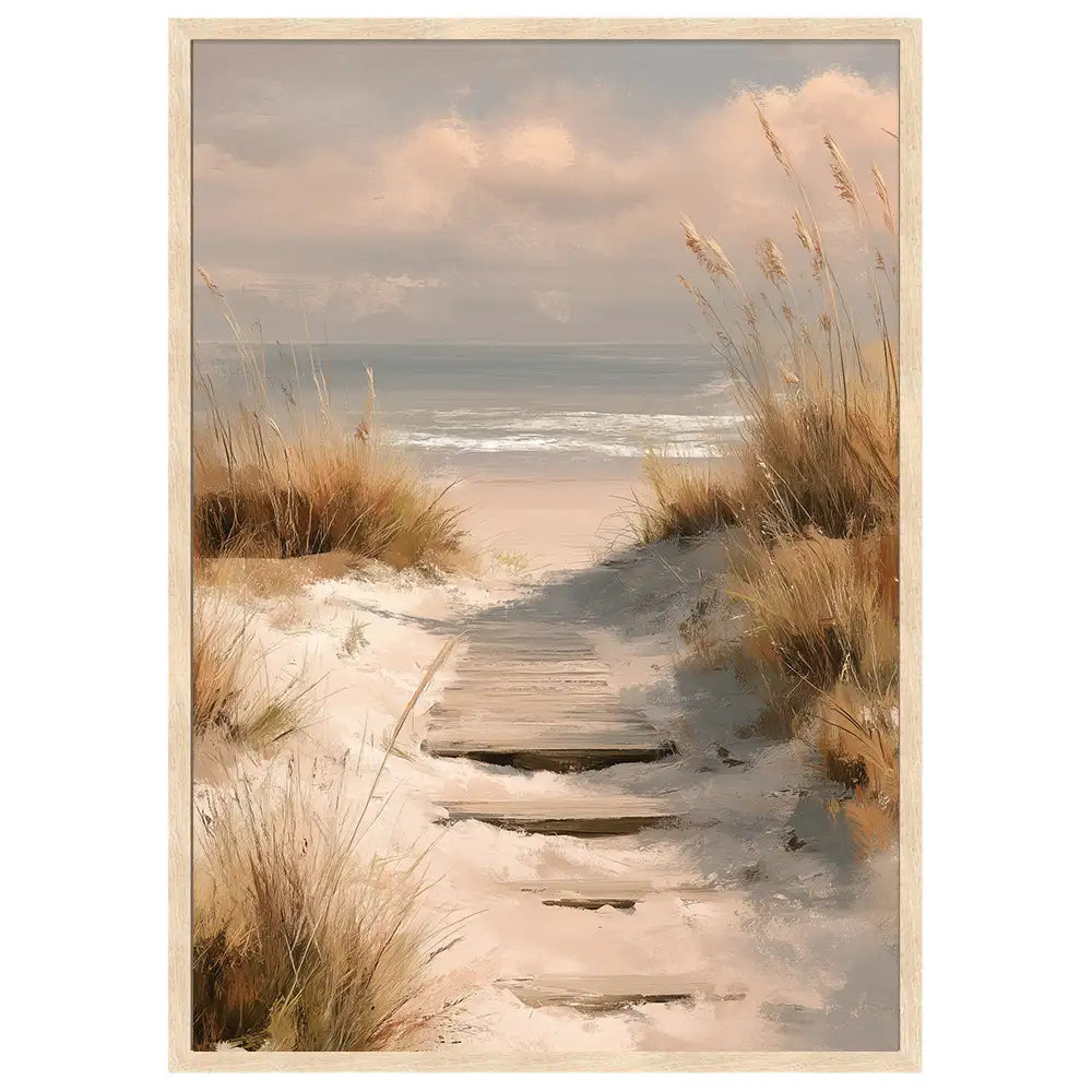 Láminas de paisajes de playa | Mar y vegetación