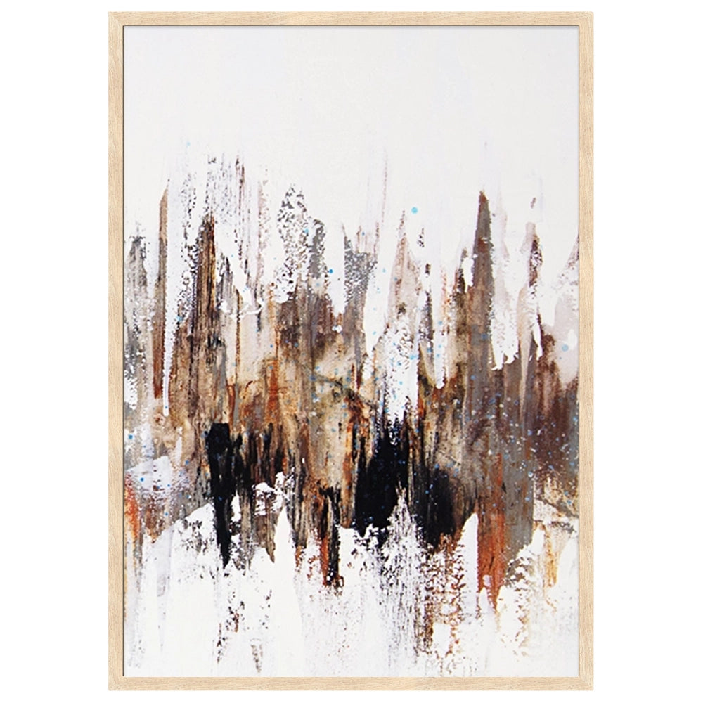 Cuadro moderno abstracto en formato díptico vertical