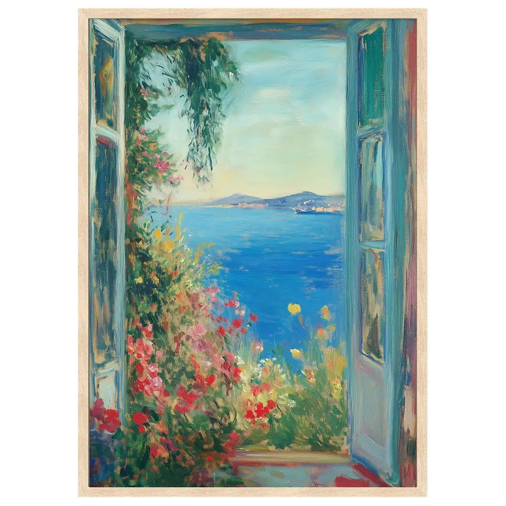 Cuadro mediterráneo floral inspirado en obras famosas