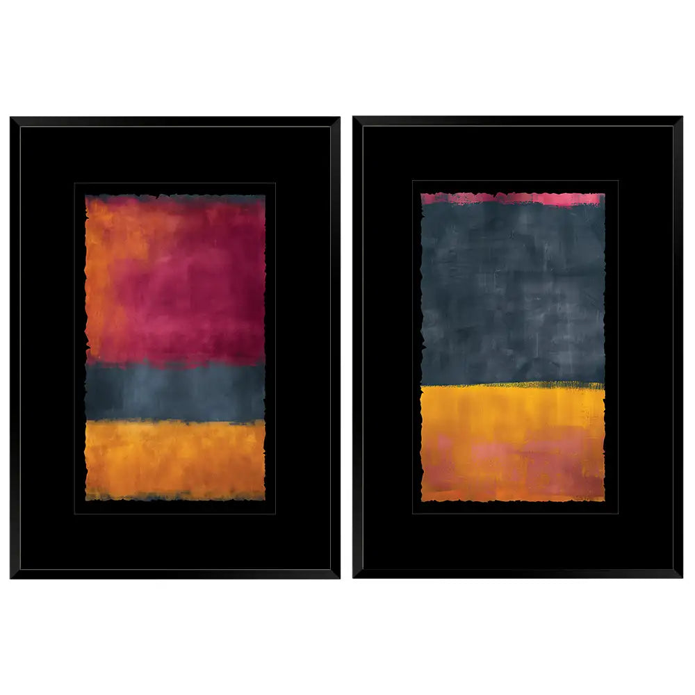 Cuadro pintura abstracta con paspartú