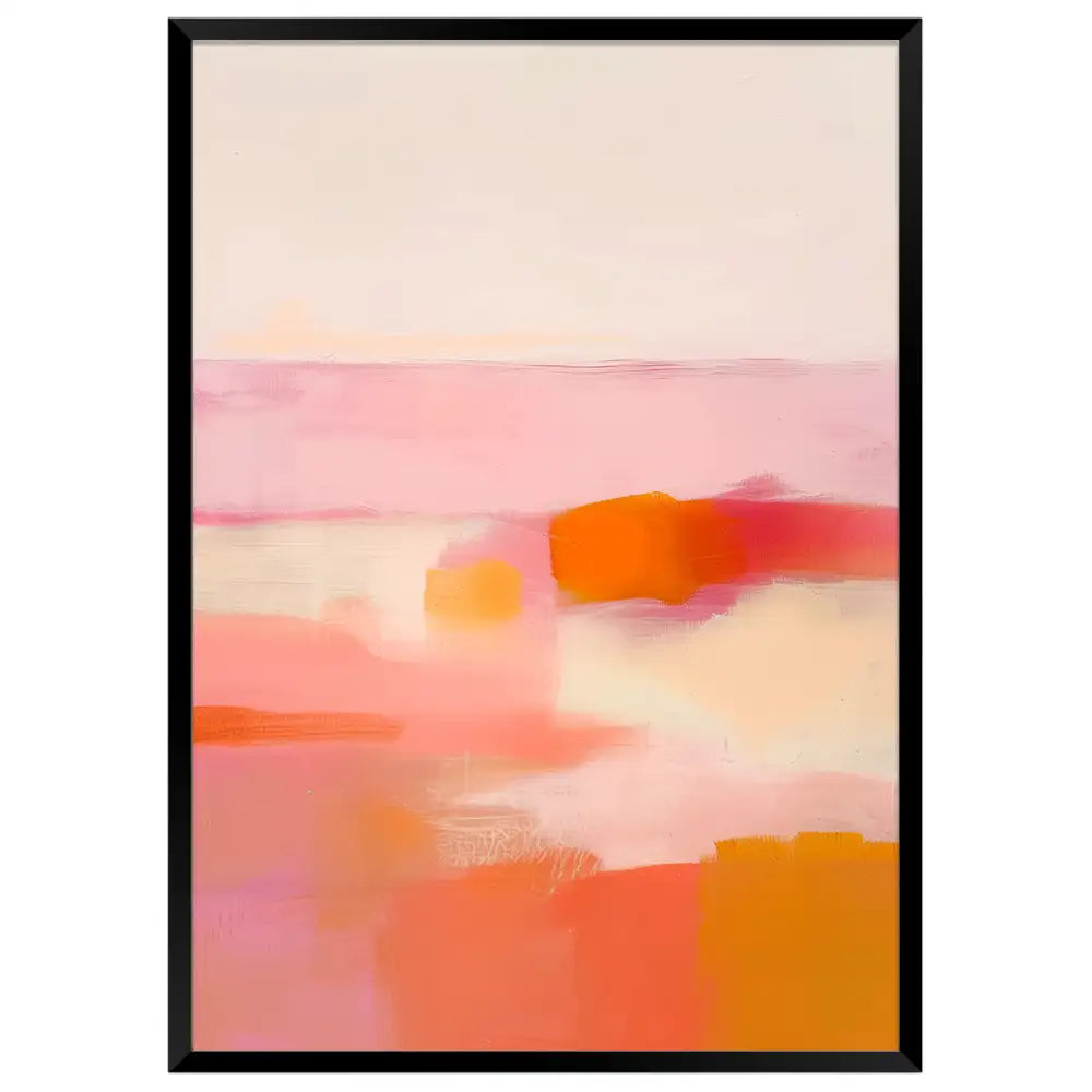 Cuadro abstracto moderno en tonos cálidos