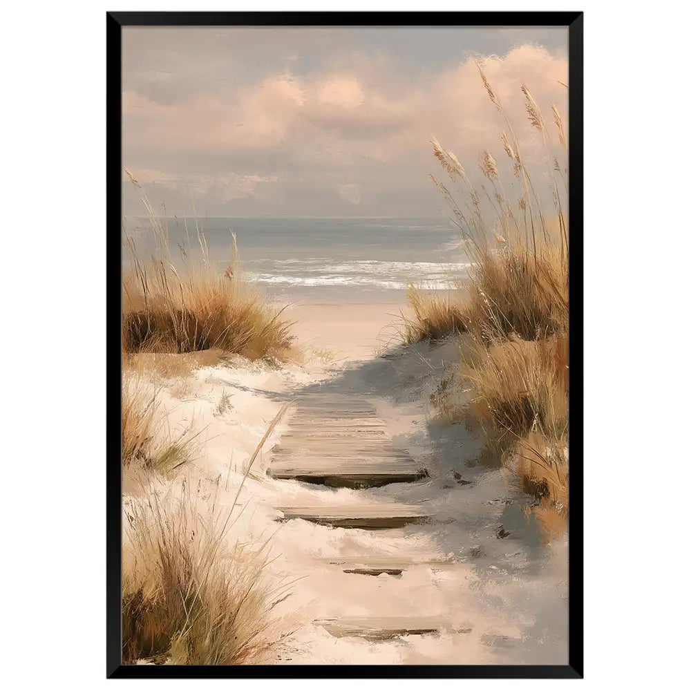 Láminas de paisajes de playa | Mar y vegetación