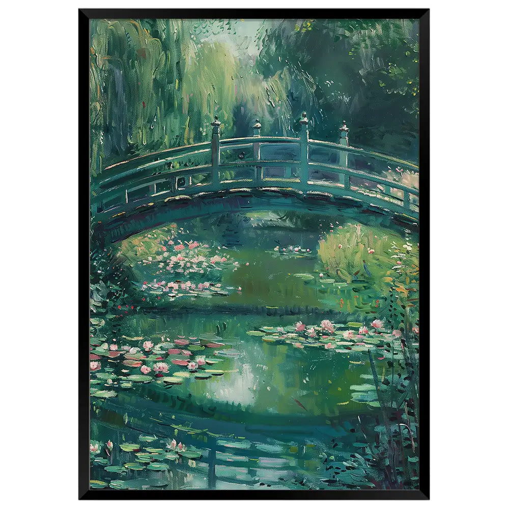 Cuadro famoso con paisaje basado en Monet