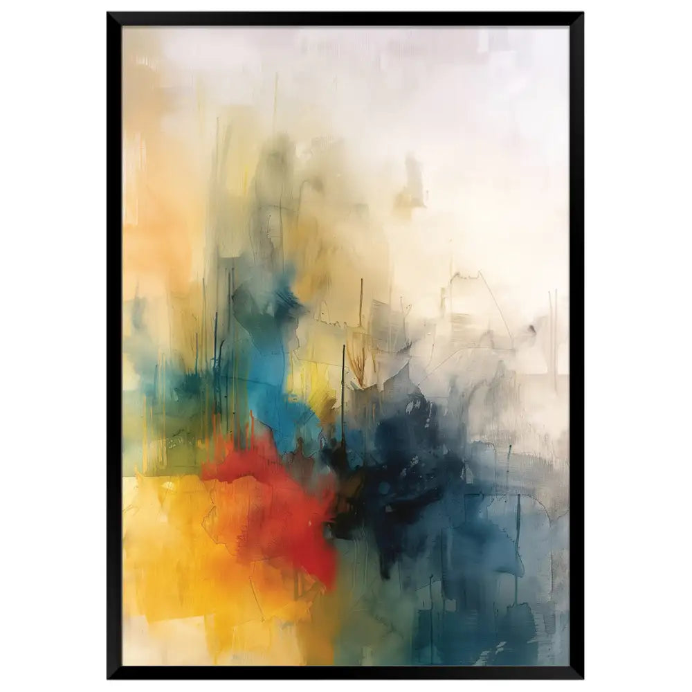 Cuadro abstracto con colores vibrantes | Energía visual moderna