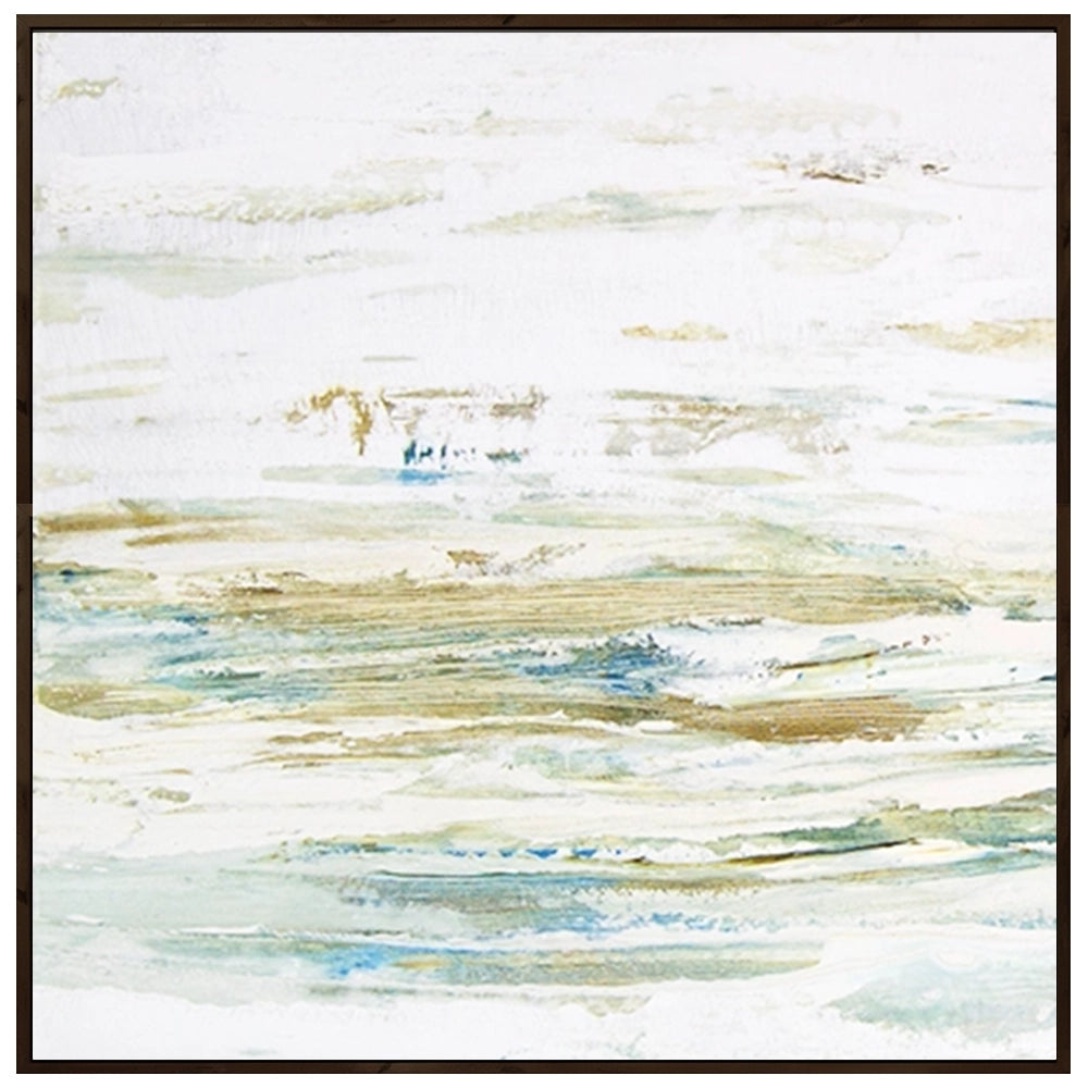 Cuadro pintado a mano inspirado en el mar abstracto contemporáneo