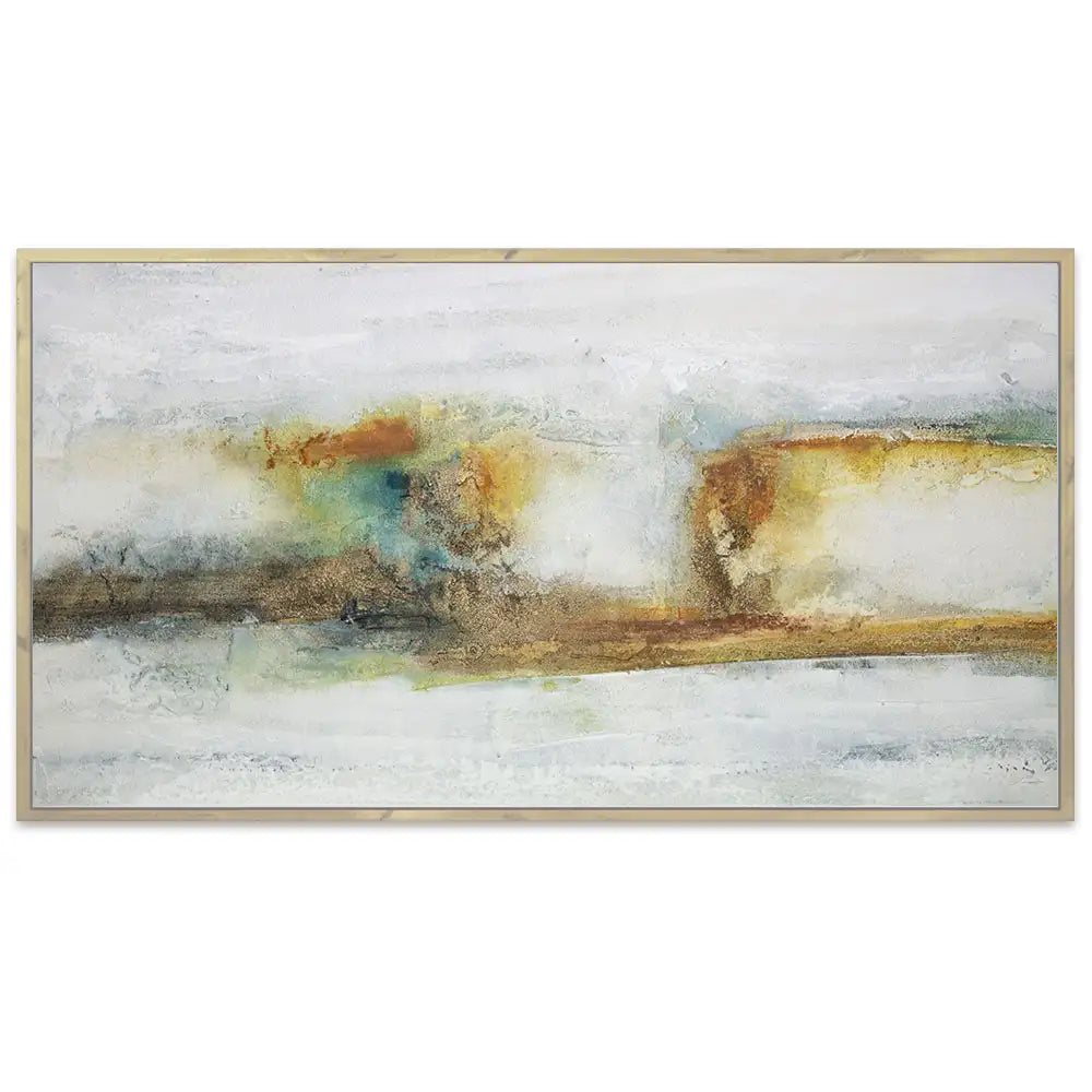 Cuadro pintado a mano original con textura en tonos oxidados