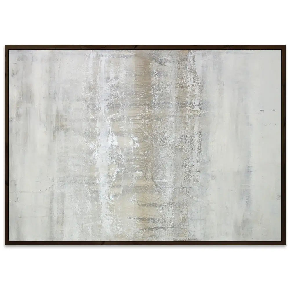 Cuadro pintado a mano en tonos grises con textura neutra