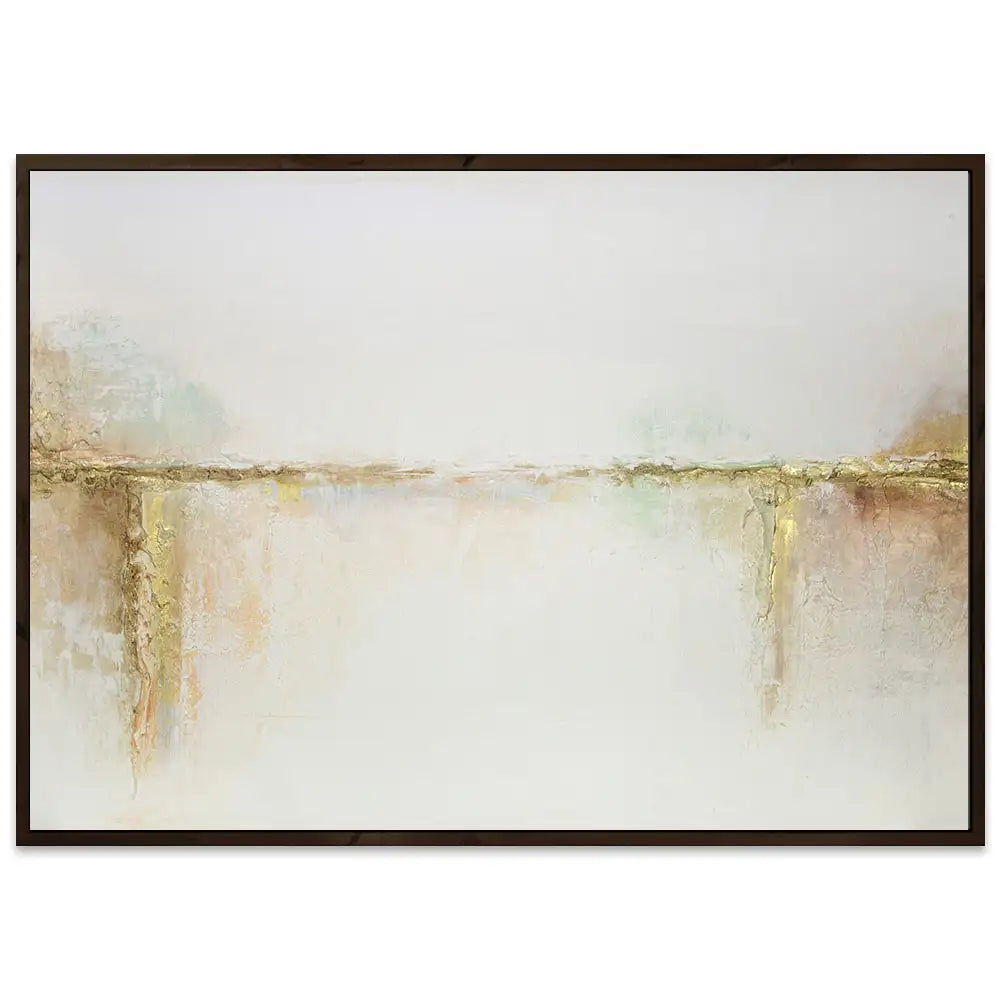 Cuadros con relieve con detalles dorados y fondo neutro