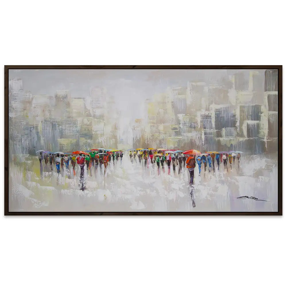 Cuadros abstractos y modernos | Figuras urbanas en movimiento