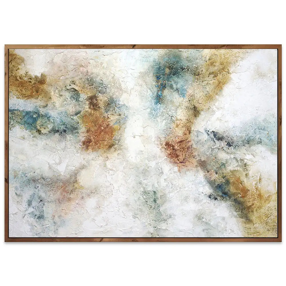 Cuadro pintados con acrilico abstracto con textura mineral