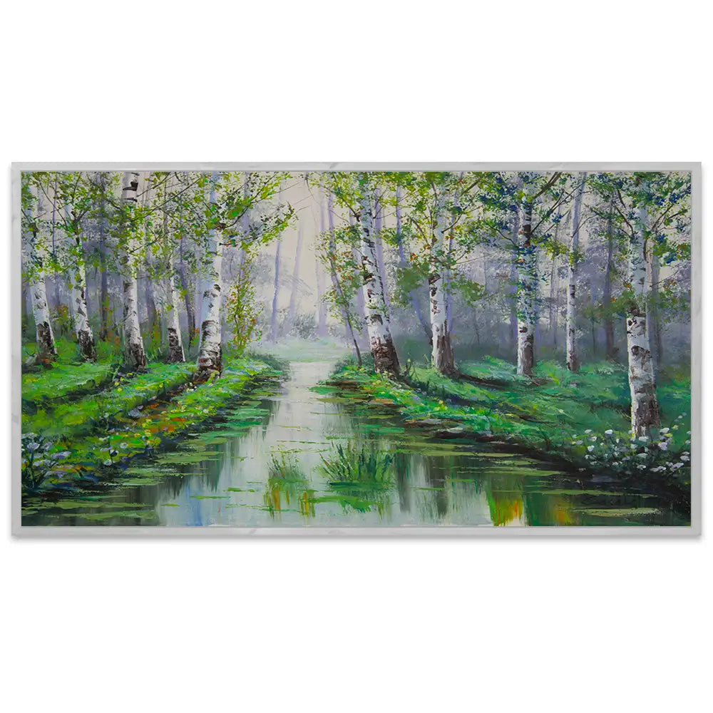 Reflejo del bosque en calma | Cuadros por encargo