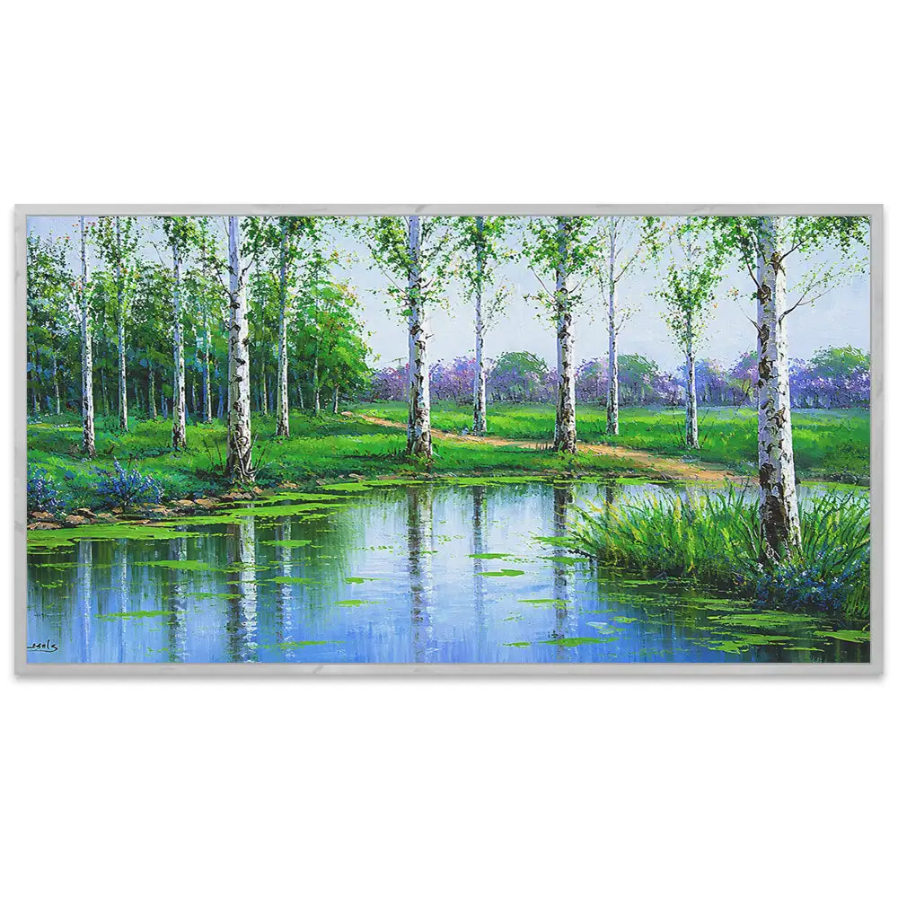 Paisaje vibrante lleno de frescura | Cuadros a mano