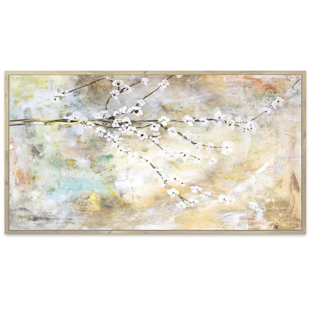 Cuadro de flores para dormitorio abstracto elegante