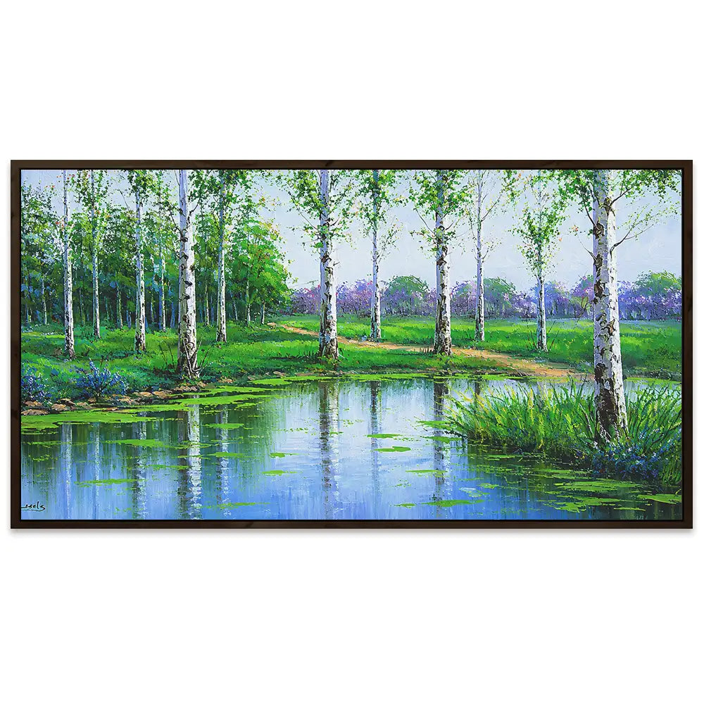 Paisaje vibrante lleno de frescura | Cuadros a mano