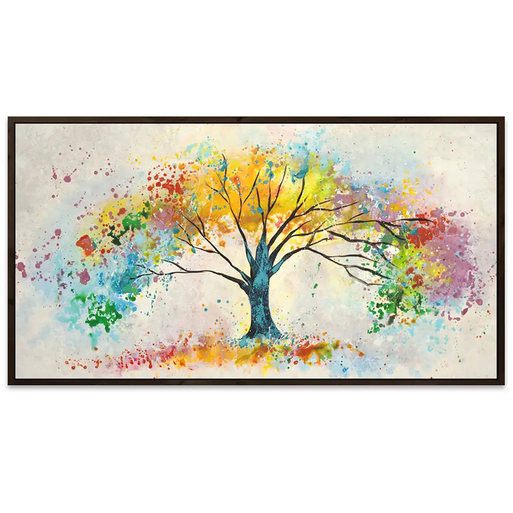 Cuadro Árbol de la Vida Pintado a Mano con Relieve Artesanal