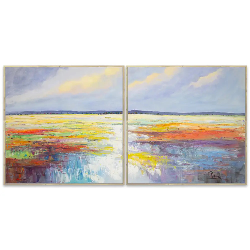 Cuadros originales | Paisaje colorido pintado a mano