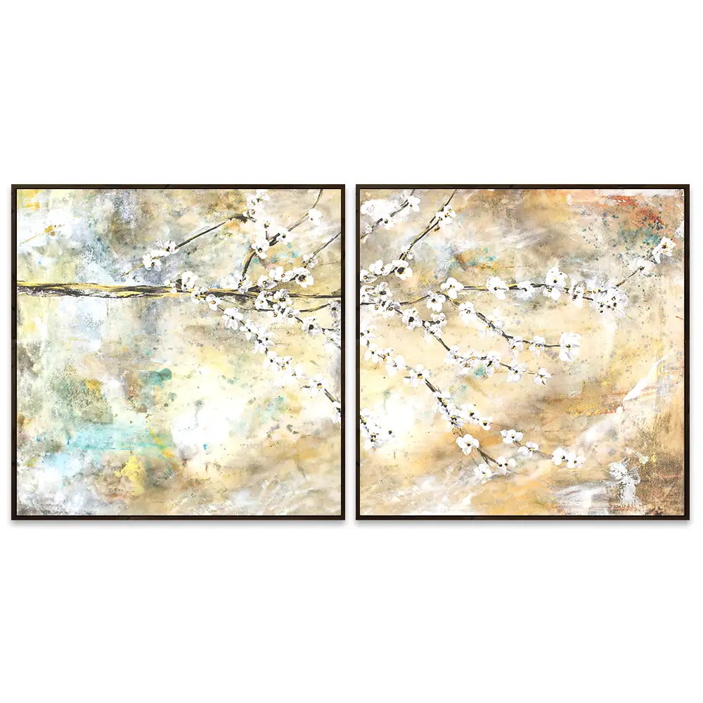 Cuadro de flores para dormitorio abstracto elegante