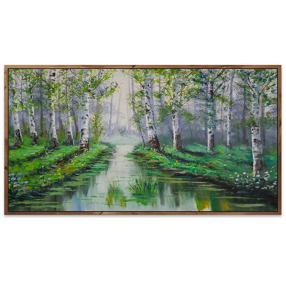 Reflejo del bosque en calma | Cuadros por encargo