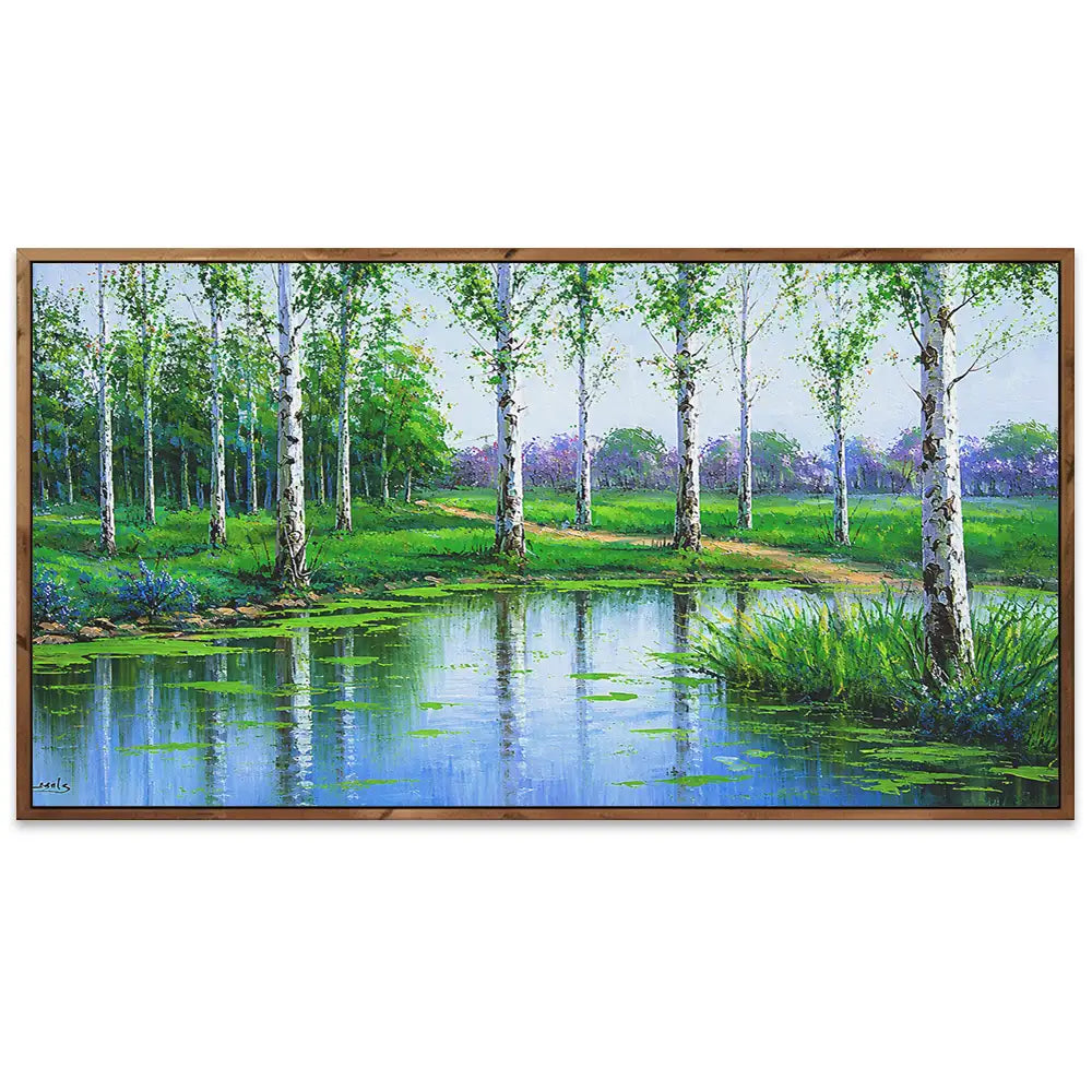 Paisaje vibrante lleno de frescura | Cuadros a mano
