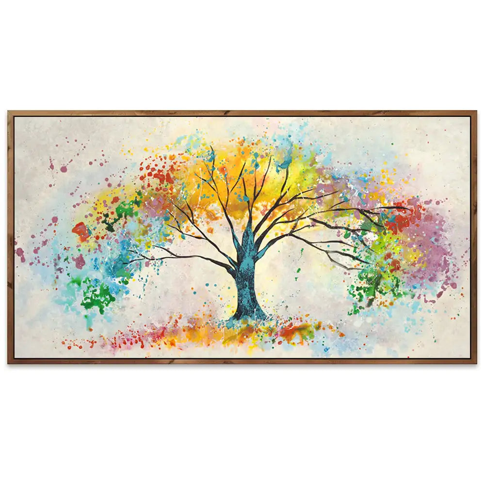 Cuadro Árbol de la Vida Pintado a Mano con Relieve Artesanal