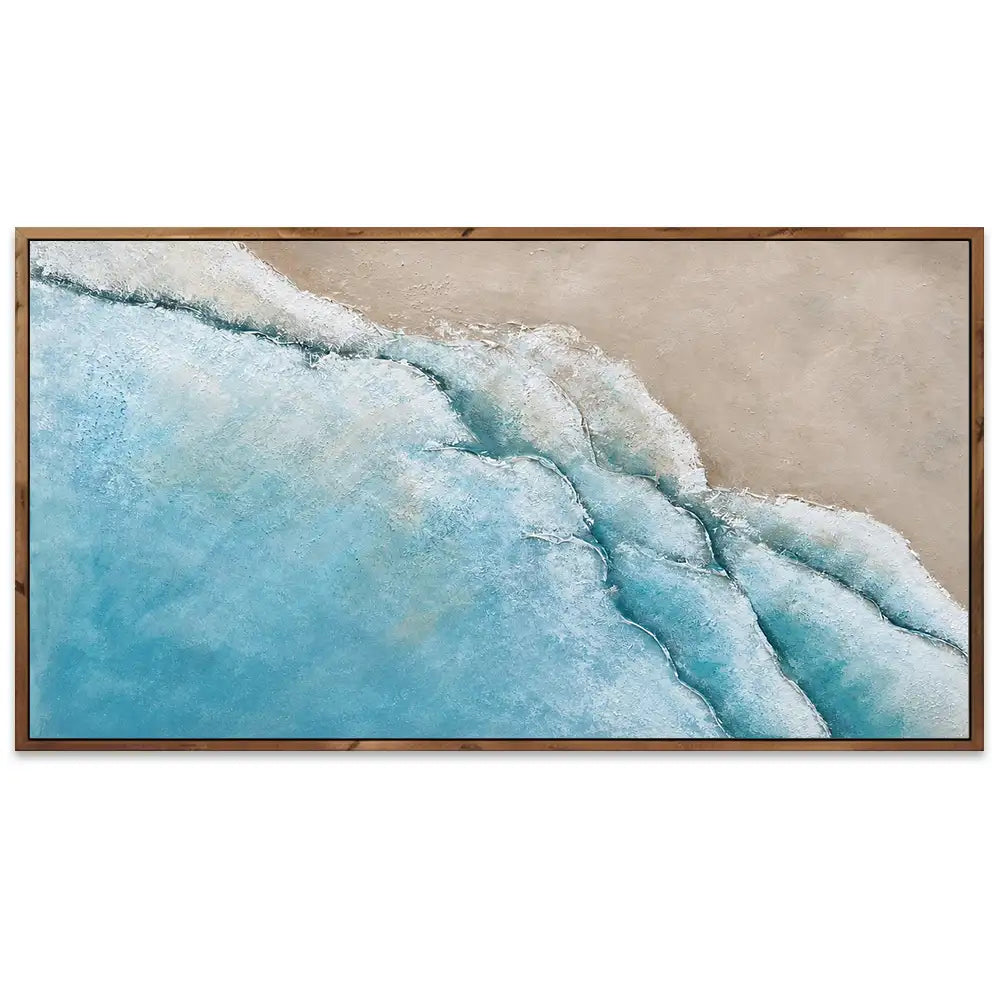 Cuadro abstracto horizontal pintado a mano