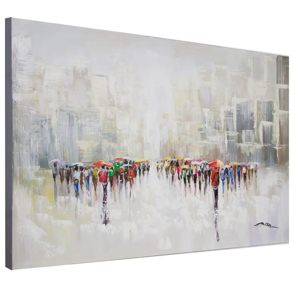 Cuadros abstractos y modernos | Figuras urbanas en movimiento