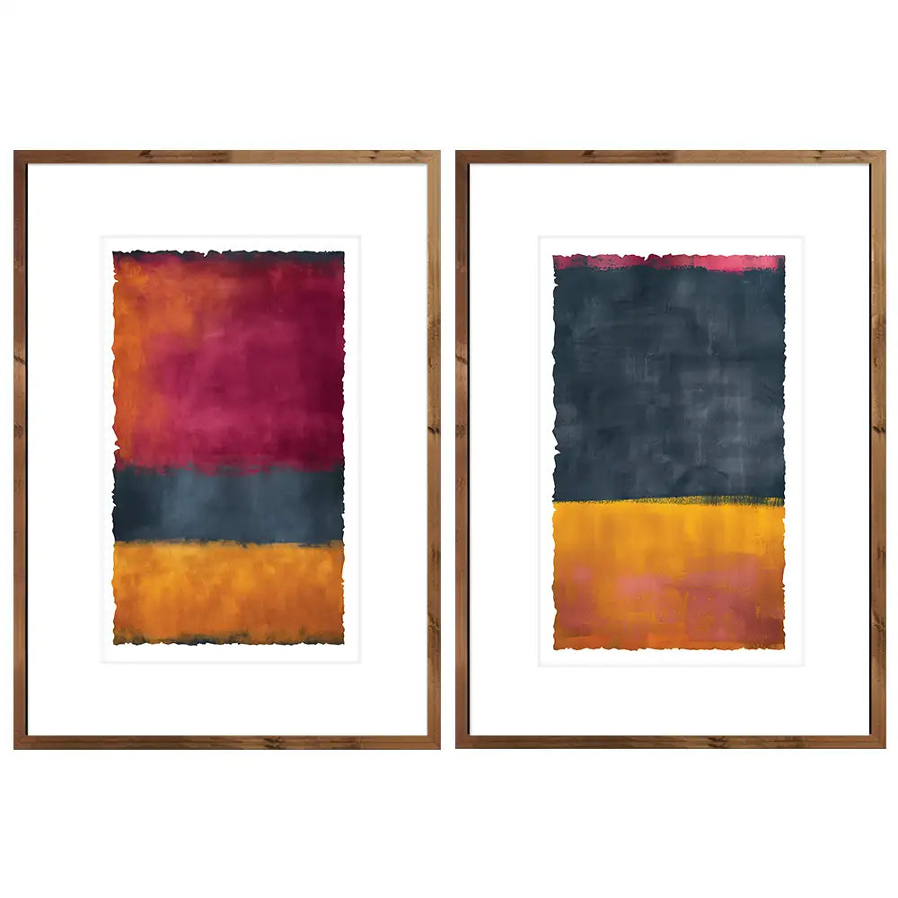 Cuadro pintura abstracta con paspartú