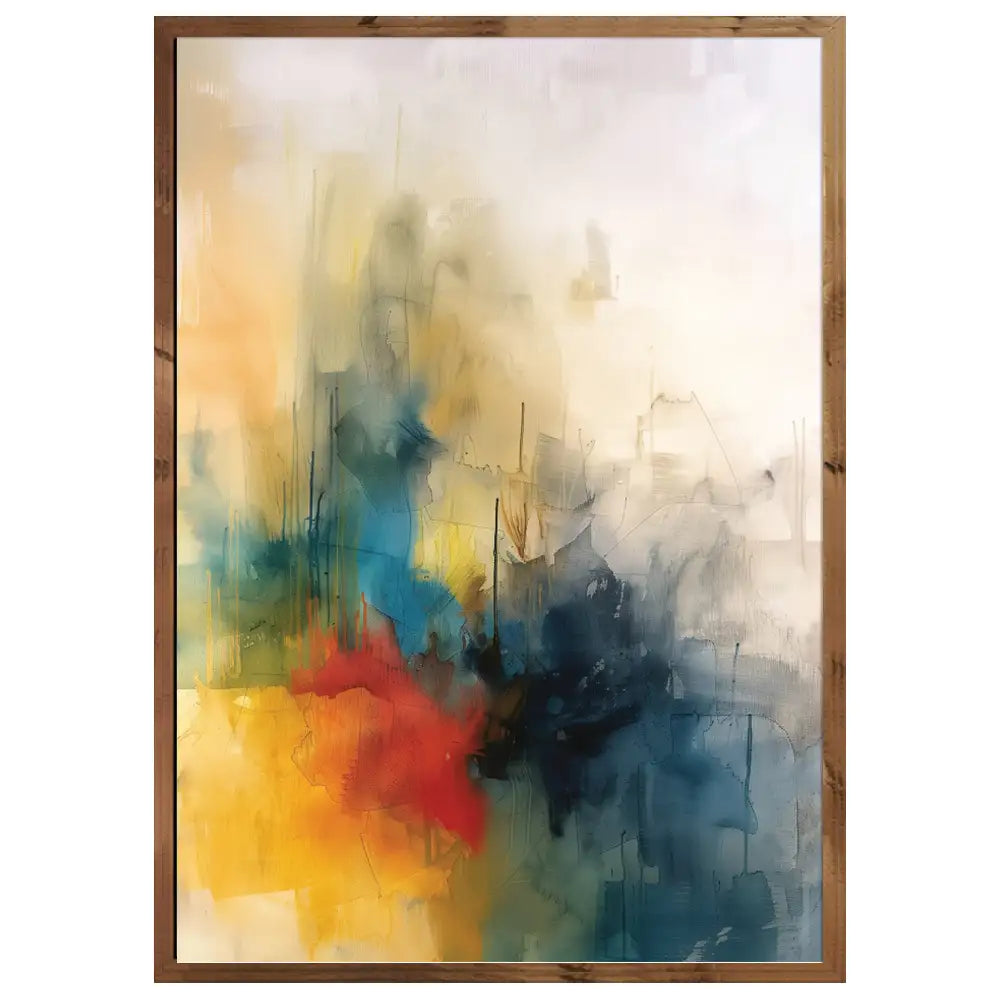 Cuadro abstracto con colores vibrantes | Energía visual moderna