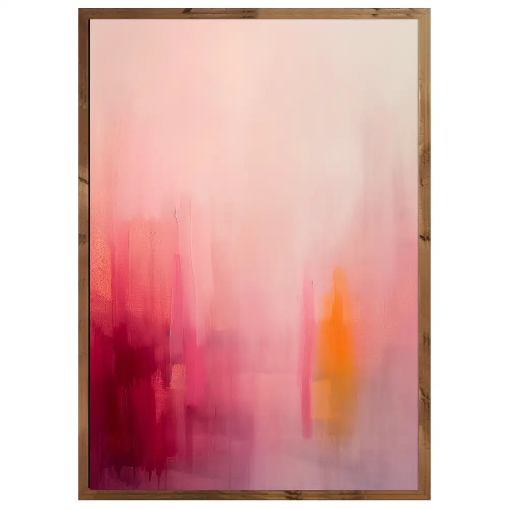 Cuadro abstracto con tonos intensos y emoción contenida