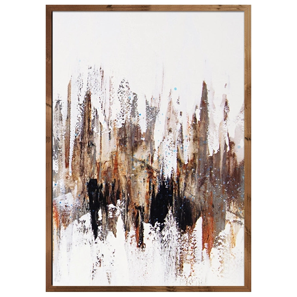 Cuadro moderno abstracto en formato díptico vertical