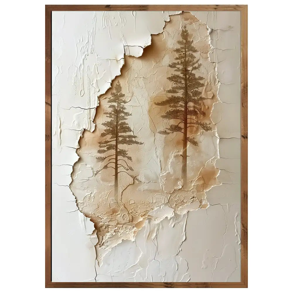 Cuadro Japandi con paisaje sutil | Belleza orgánica y natural