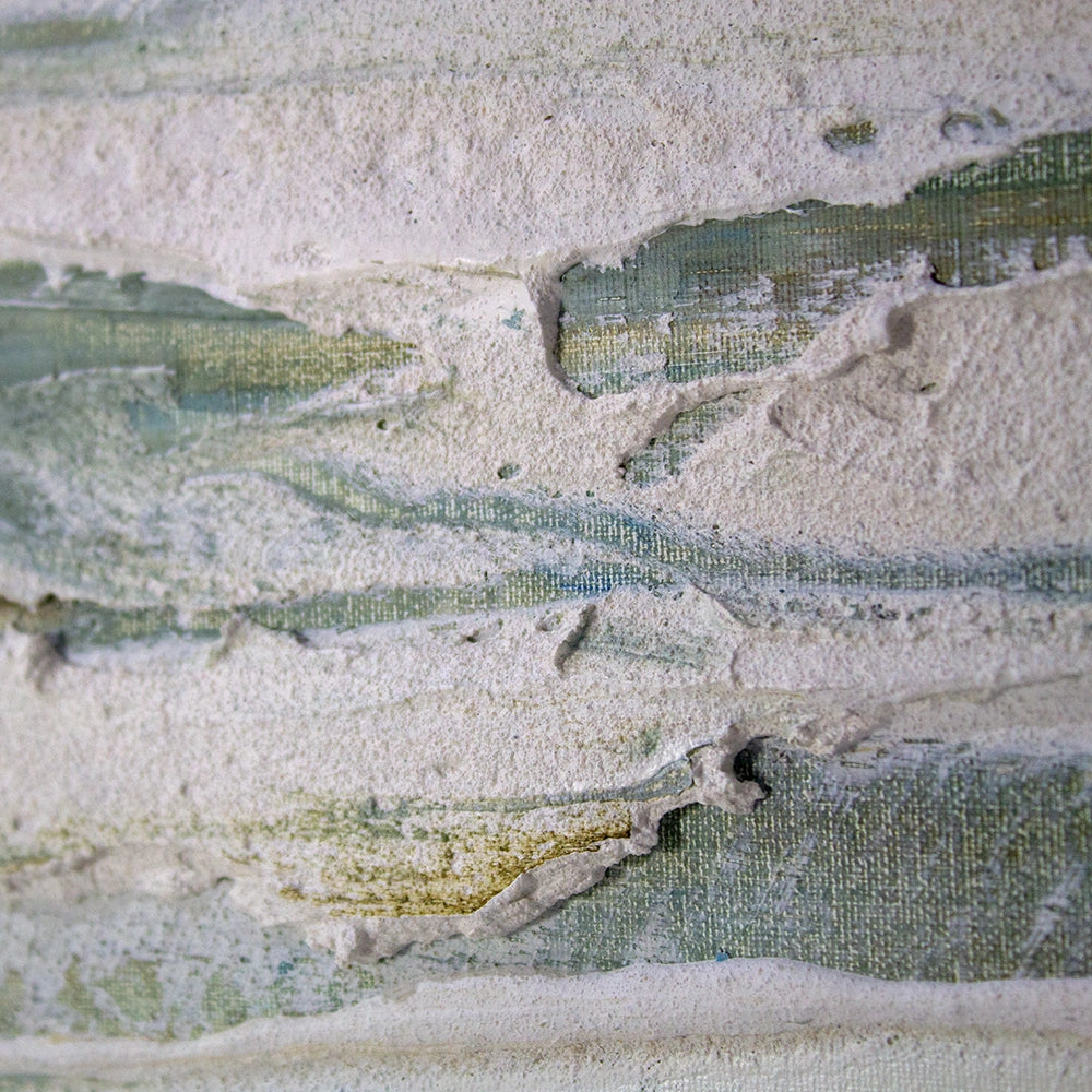 Cuadro pintado a mano inspirado en el mar abstracto contemporáneo