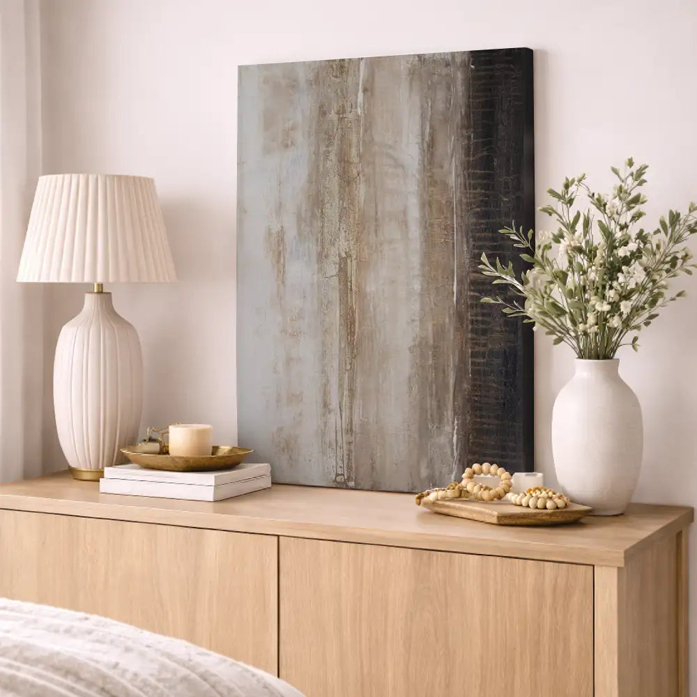 Capas cálidas y textura vertical (sin marco)