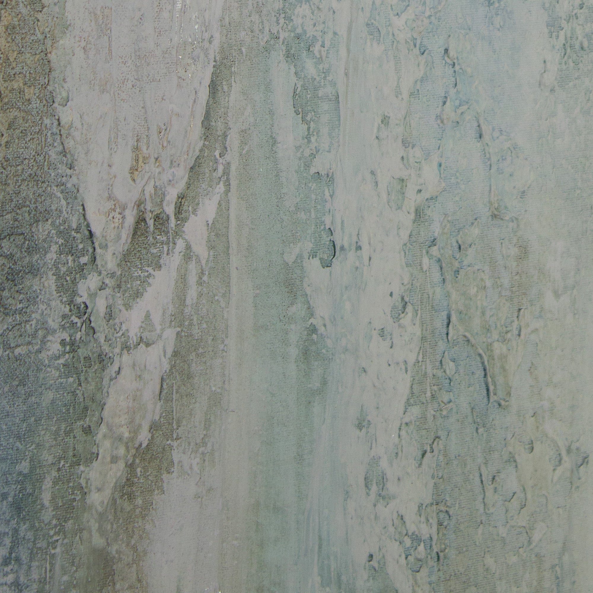 Cuadro pintado a mano original en tonos azul y plata