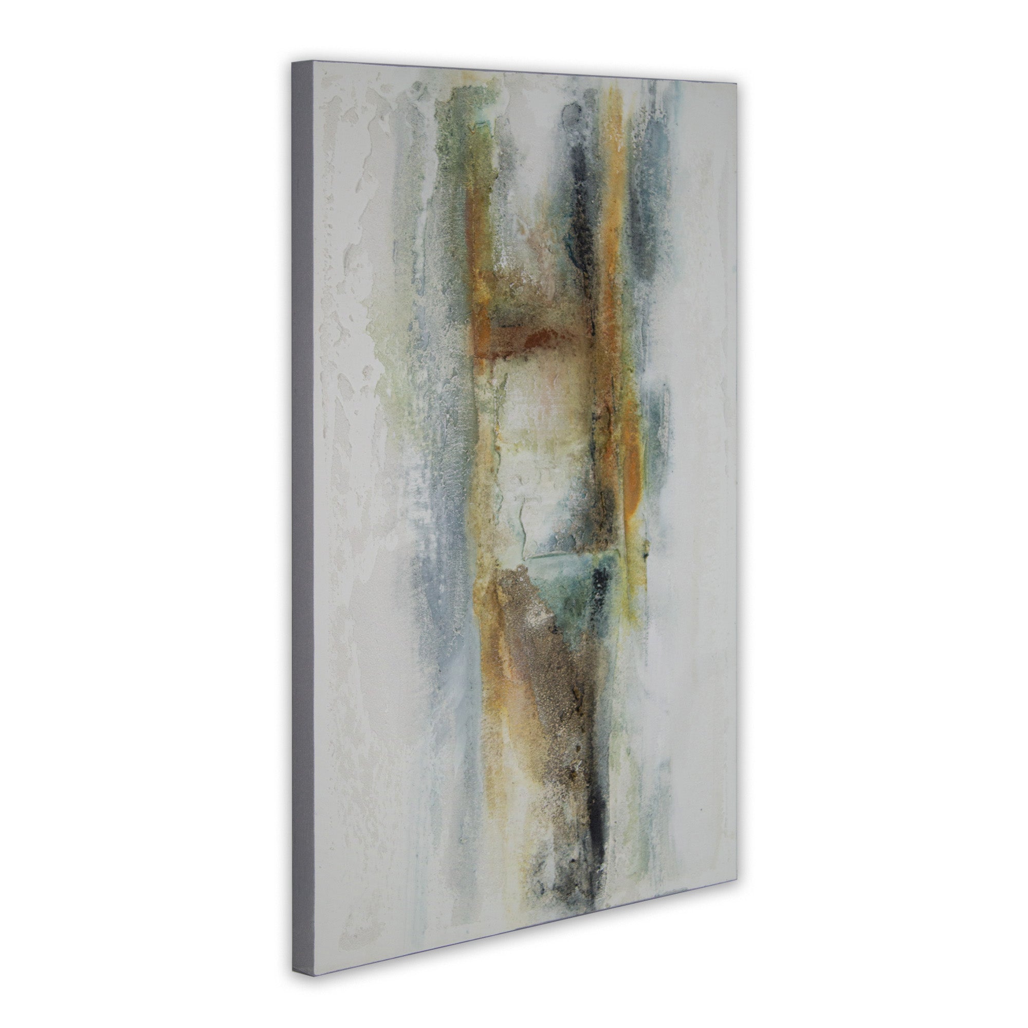 Cuadro pintado a mano original con textura en tonos oxidados