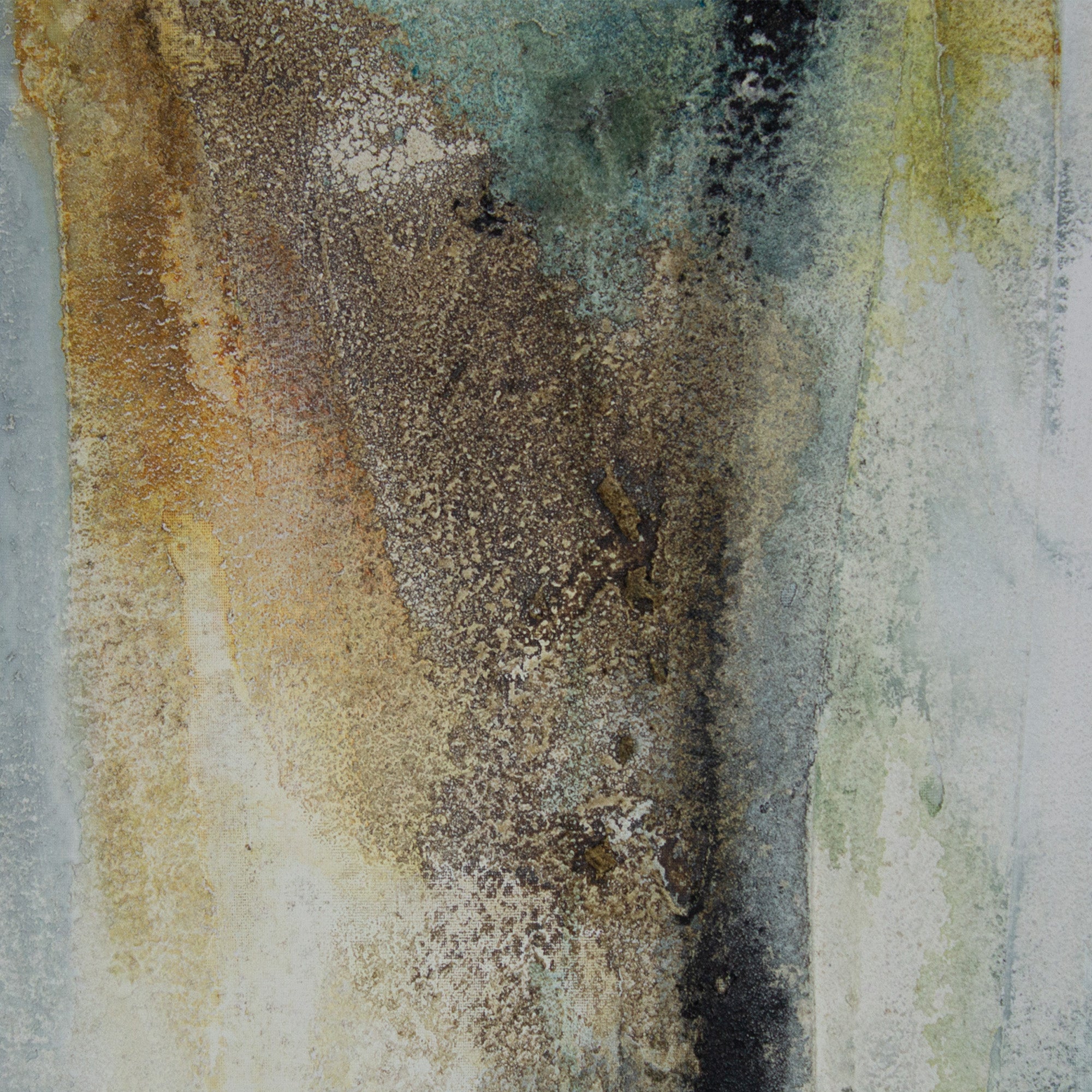 Cuadro pintado a mano original con textura en tonos oxidados