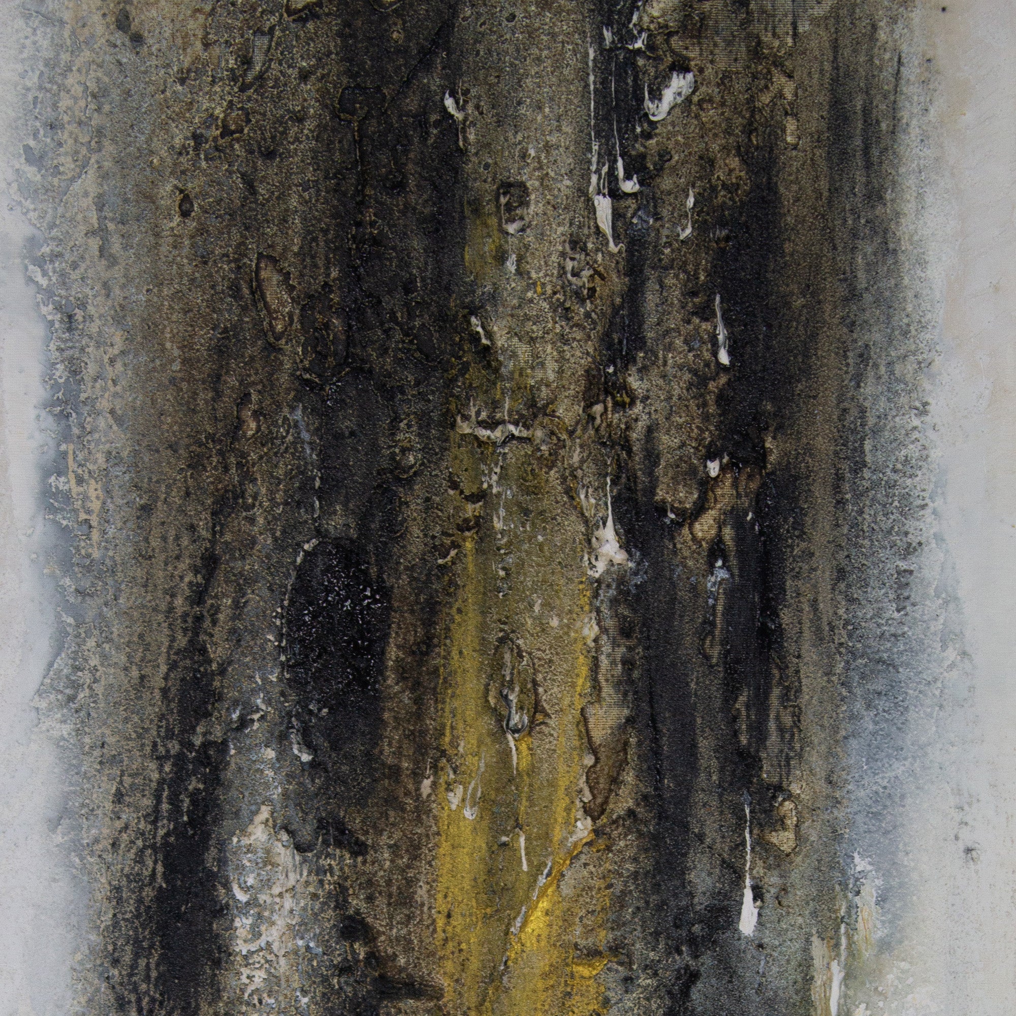 Cuadro abstracto pintado a mano en tonos tierra quemada