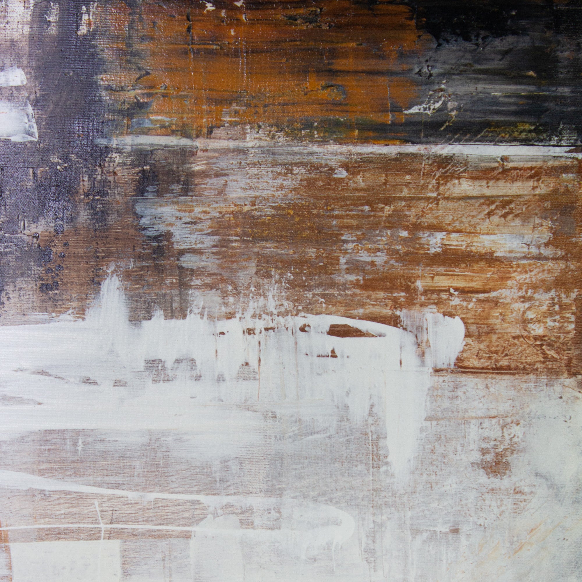 Cuadro abstracto moderno pintado a mano con líneas en blanco