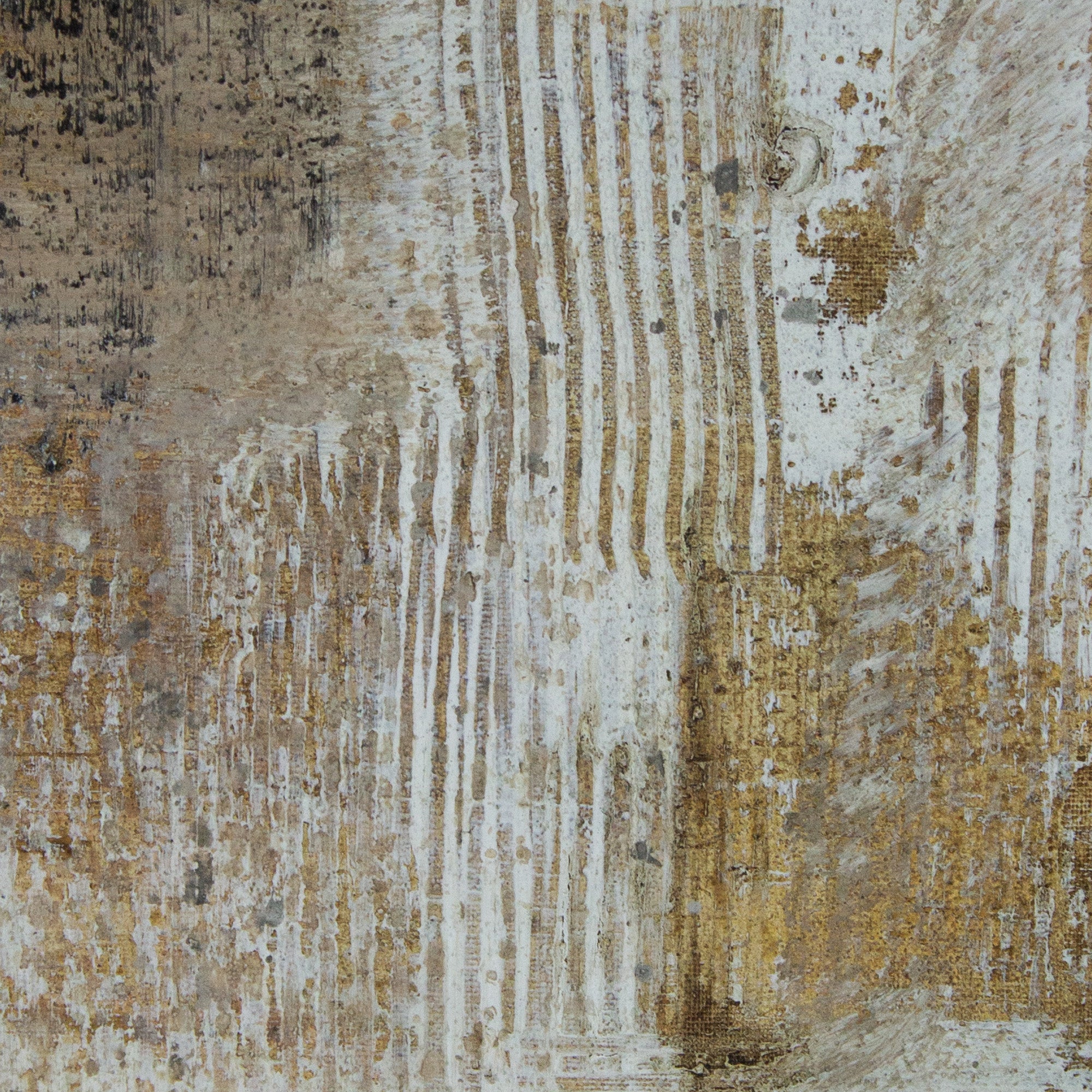 Cuadro pintado a mano en tonos tierra con textura envejecida