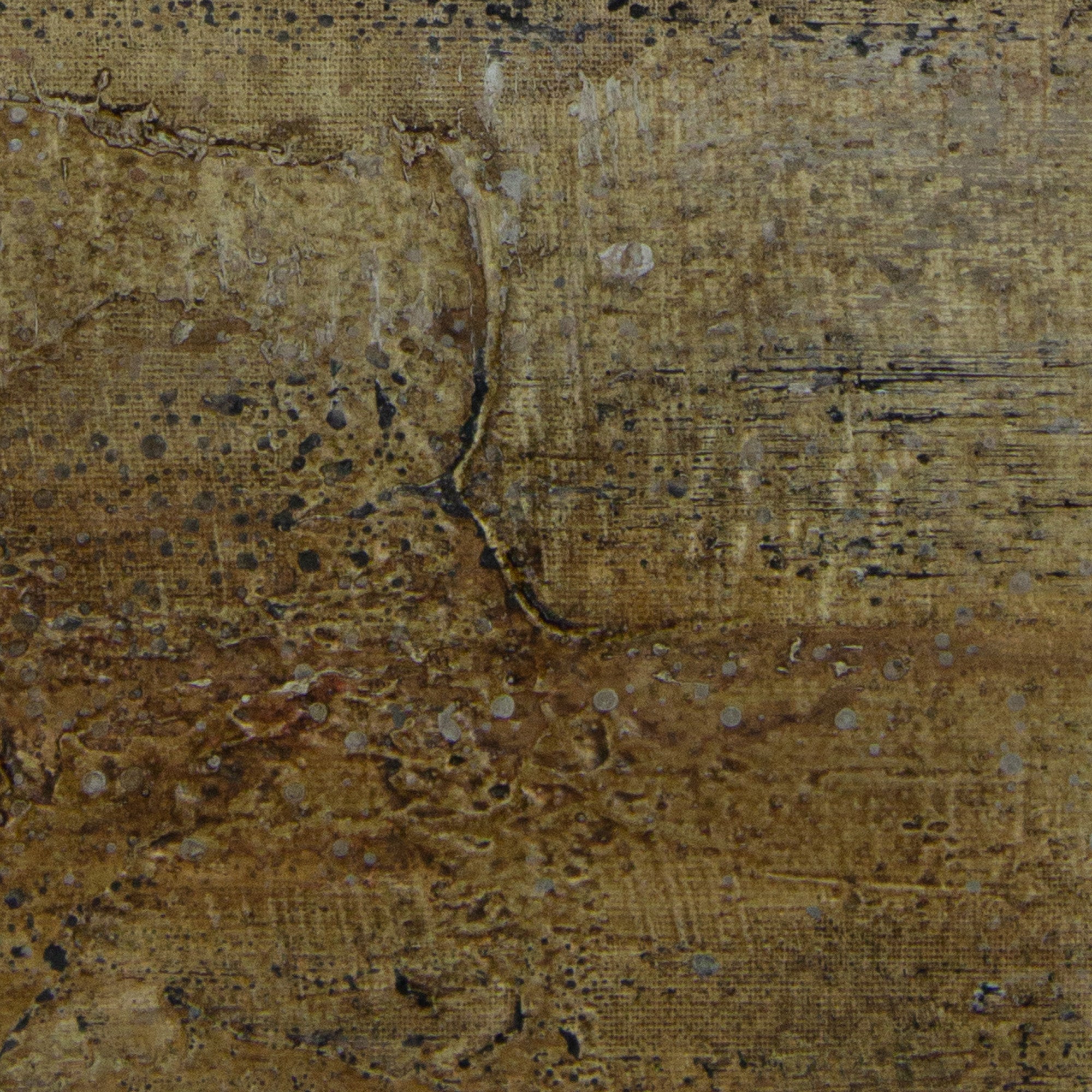 Cuadro pintado a mano en tonos tierra con textura envejecida