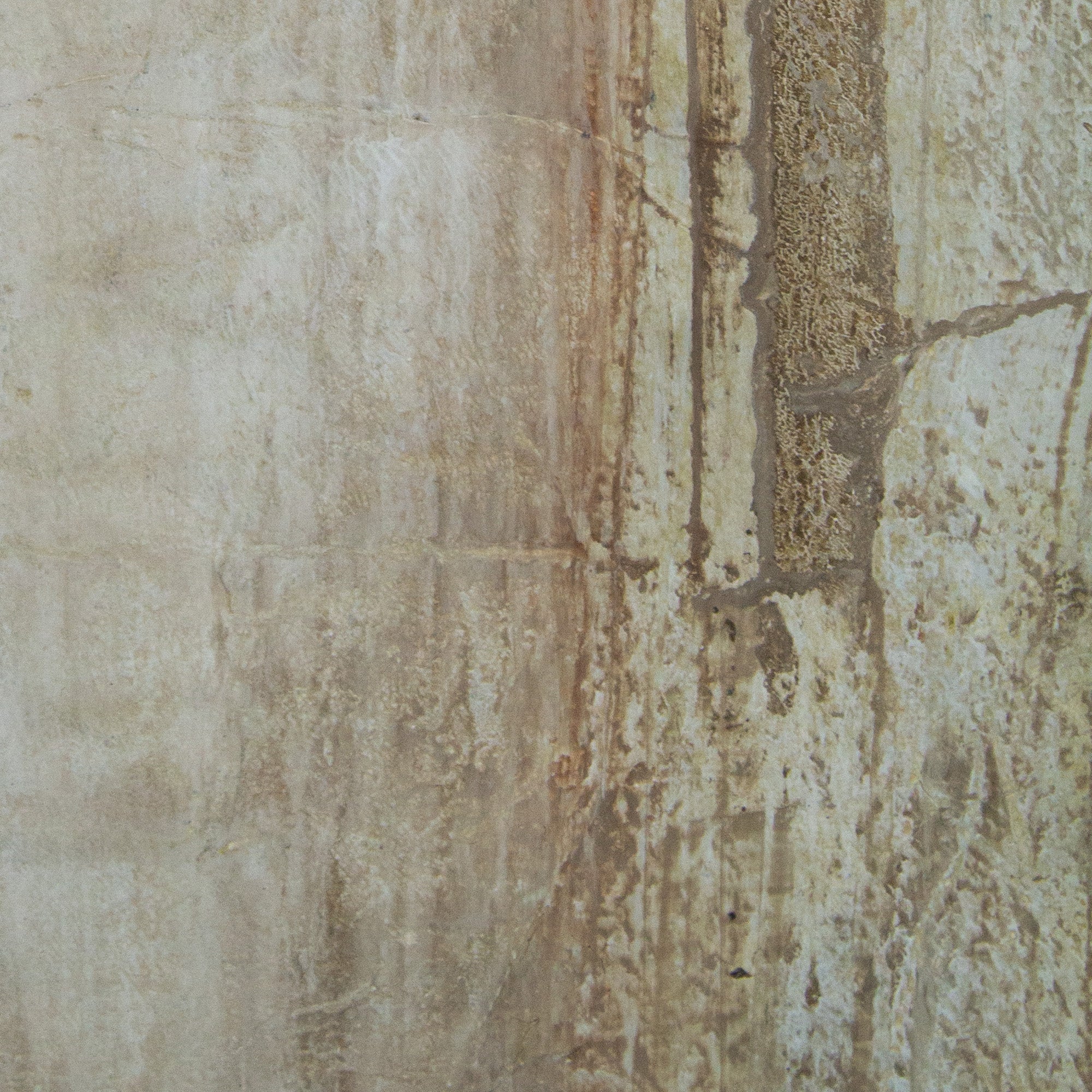 Cuadro de pintura abstracta en tonos tierra y blanco texturizado