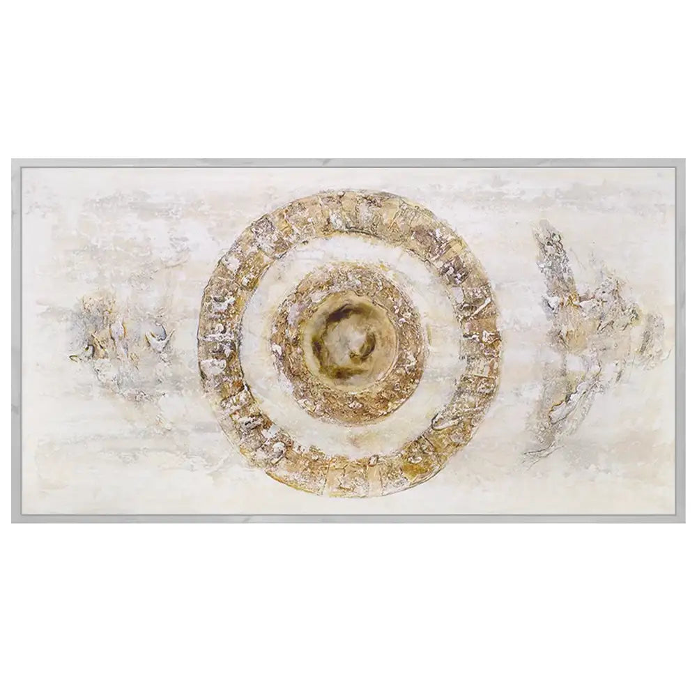 Cuadros con relieve en tonos tierra y texturas erosionadas