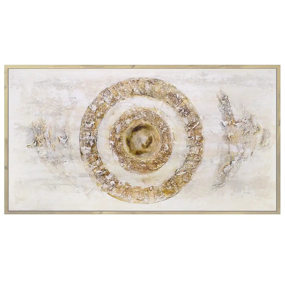 Cuadros con relieve en tonos tierra y texturas erosionadas