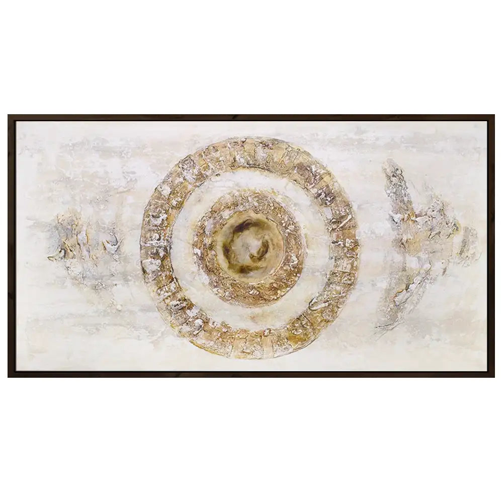 Cuadros con relieve en tonos tierra y texturas erosionadas