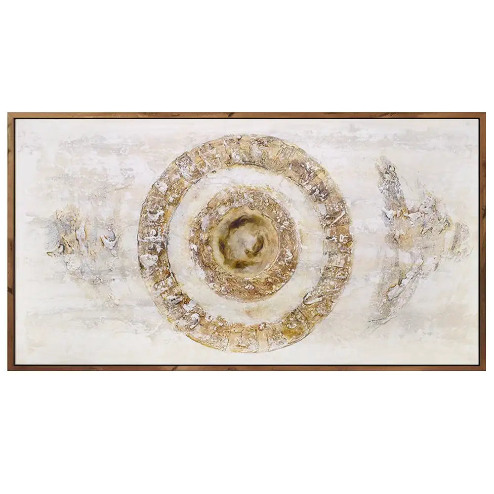 Cuadros con relieve en tonos tierra y texturas erosionadas
