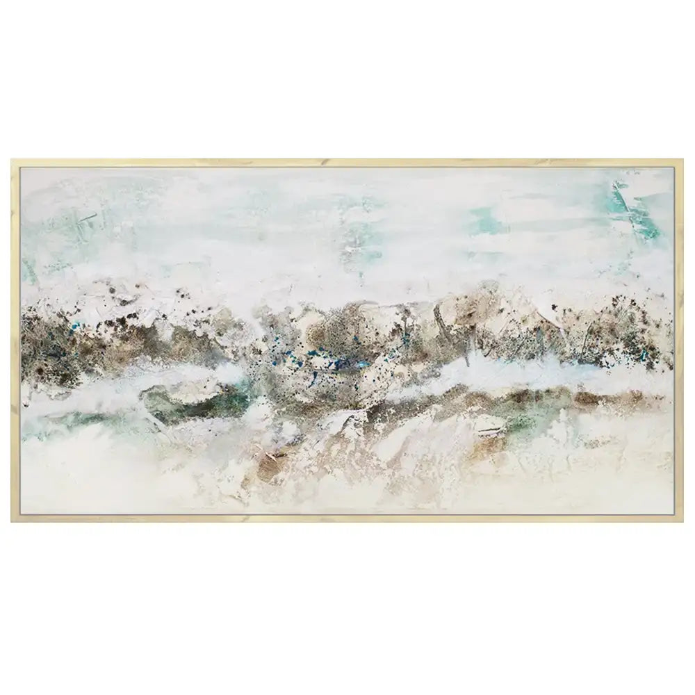 Cuadro abstracto pintado a mano con textura oceánica