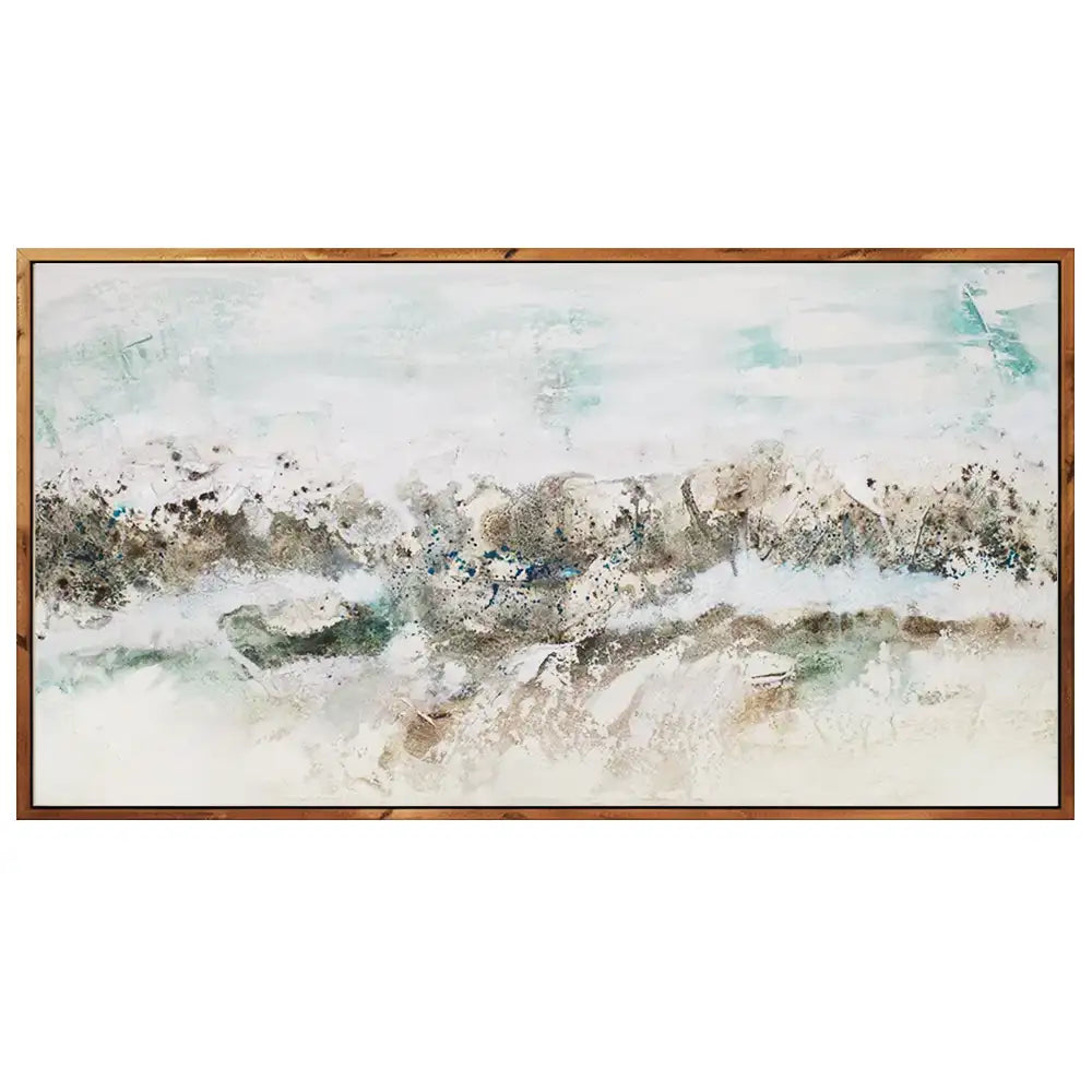 Cuadro abstracto pintado a mano con textura oceánica