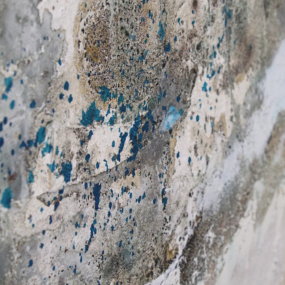 Cuadro abstracto pintado a mano con textura oceánica